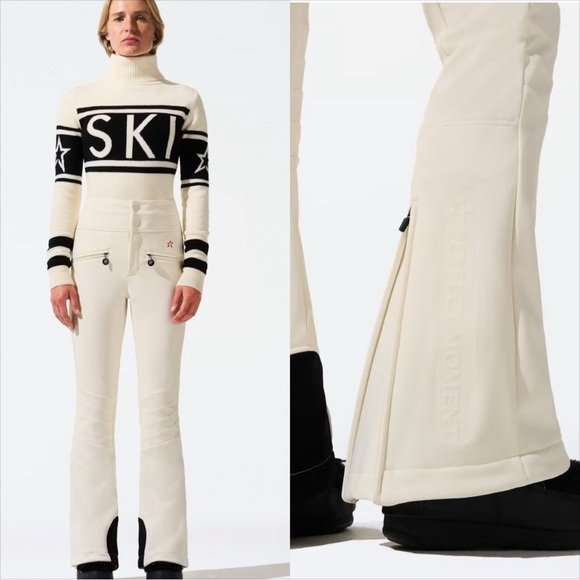 Perfect Moment Aurora Cream Flare Ski Pants PLUS BEANIE - Picture 2 of 16
